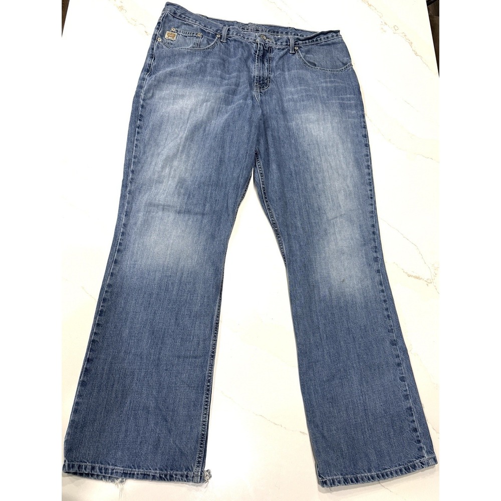 Cinch Jeans Mens 40x34 Dooley Relaxed Fit Blue Light Wash‎ Hand Sanded Bootcut - Picture 2 of 16